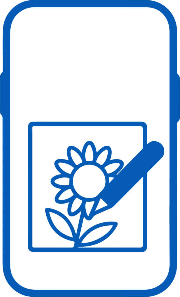 Phone case illustration with flower 2